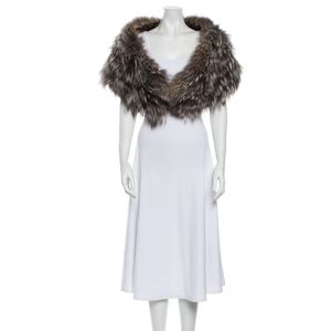 🆕️ NWOT Fox Fur Scarf / Shawl by Adrienne Landau